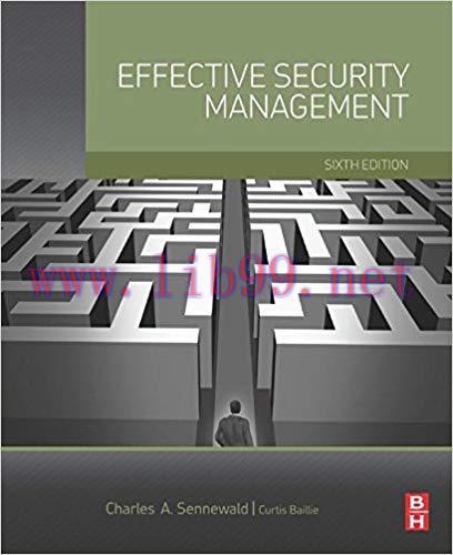 Effective Security Management 6th Edition,