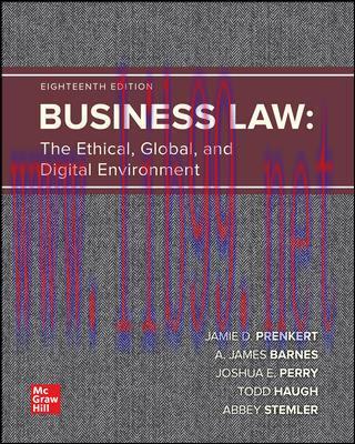 [PDF]ISE Business Law: The Ethical, Global, and Digital Environment 18th Edition