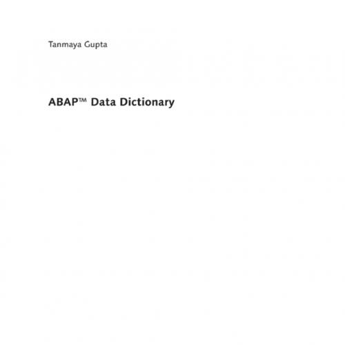 ABAP Data Dictionary