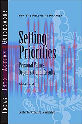 (PDF)Setting Priorities: Personal Values, Organizational Results 1st Edition