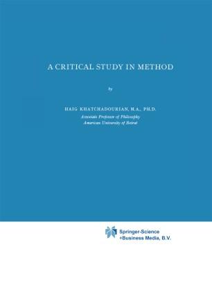 A Critical Study in Method