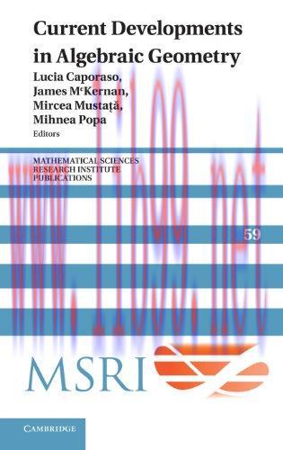 [FOX-Ebook]Current Developments in Algebraic Geometry