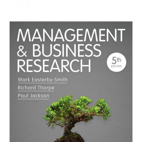 Management and Business Research 5th Edition by Mark Easter