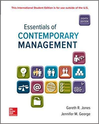 (Test Bank)Essentials of Contemporary Management 8th Edition by Gareth R Jones.zip