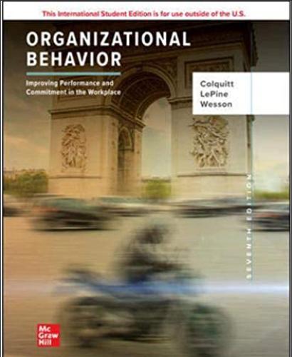 (IM)Organizational Behavior Improving Performance and Commitment in the Workplace 7th by Jason ...