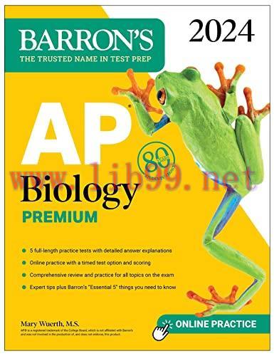 [FOX-Ebook]AP Biology Premium, 2024: 5 Practice Tests + Comprehensive Review + Online Practice