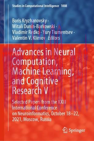 Advances in Neural Computation, Machine Learning, and Cognitive Research V
