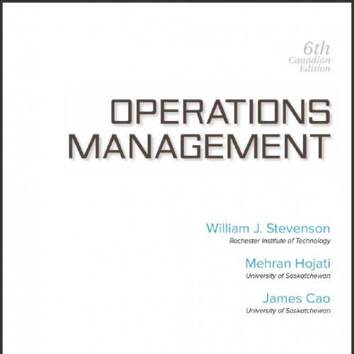 (Solutions Manual)Operations Management 6th Canadian Edition by William Stevenson.zip
