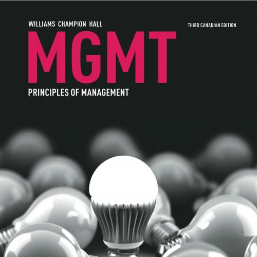 MGMT Third 3rd Canadian Edition by Chuck Williams - Wei Zhi