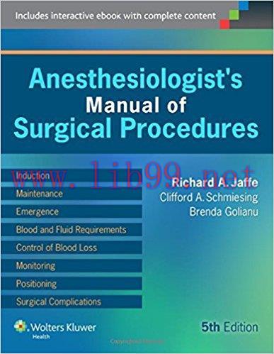 [PDF]Anesthsiologist&rsquo;s Manual of Surgical Procedure, 4th Edi