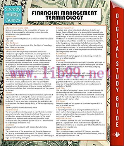 (PDF)Financial Management Terminology (Speedy Study Guide)