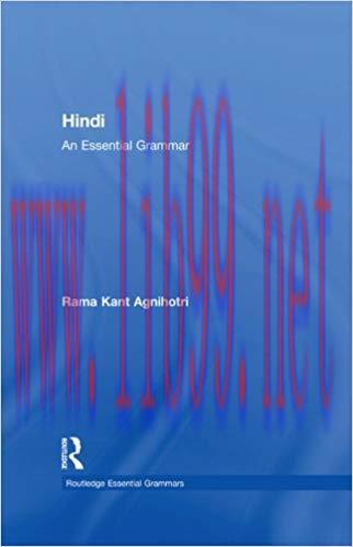 Hindi: An Essential Grammar (Routledge Essential Grammars) 1st Edition,