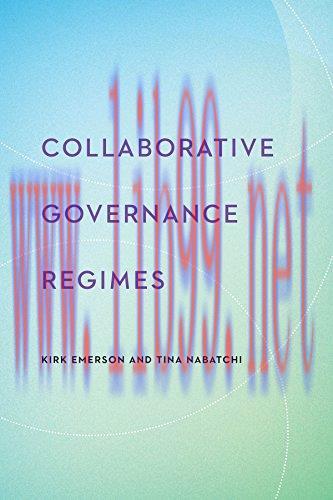 (PDF)Collaborative Governance Regimes (Public Management and Change series)