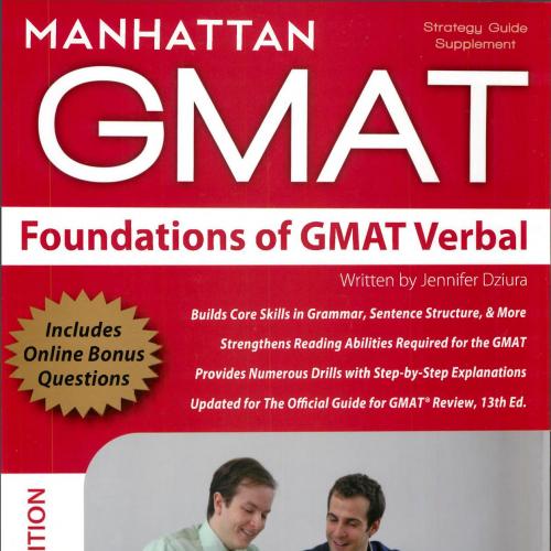 MP Foundations of GMAT Verbal - Wei Zhi