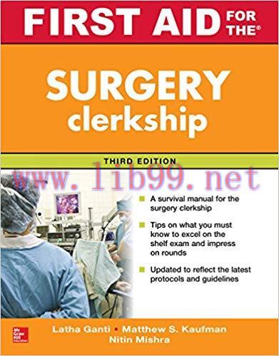 (PDF)First Aid for the Surgery Clerkship, Third Edition (First Aid Series) 3rd Edition