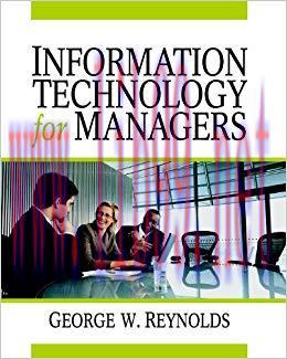 (PDF)Information Technology for Managers 1st Edition
