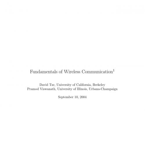 Fundamentals of Wireless Communication