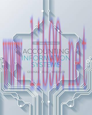 [PDF]Accounting Information Systems, 8th Australia ANZ Edition [Patrick Wheeler]