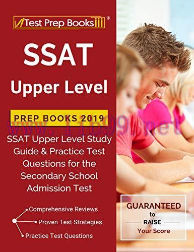(PDF)SSAT Upper Level Prep Books 2019: SSAT Upper Level Study Guide & Practice Test Questions f...