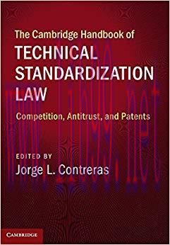 (PDF)The Cambridge Handbook of Technical Standardization Law: Competition, Antitrust, and Paten...