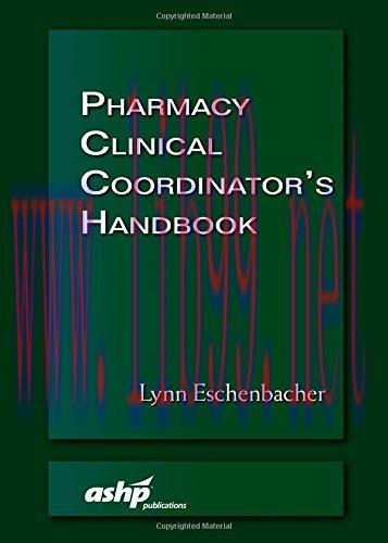 [AME]Pharmacy Clinical Coordinator&rsquo;s Handbook