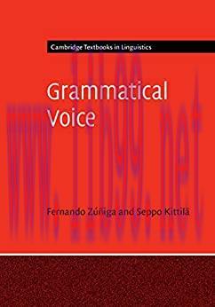 (PDF)Grammatical Voice (Cambridge Textbooks in Linguistics)