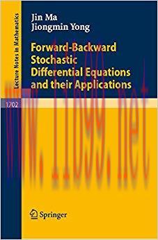 (PDF)Forward-Backward Stochastic Differential Equations and their Applications (Lecture Notes i...