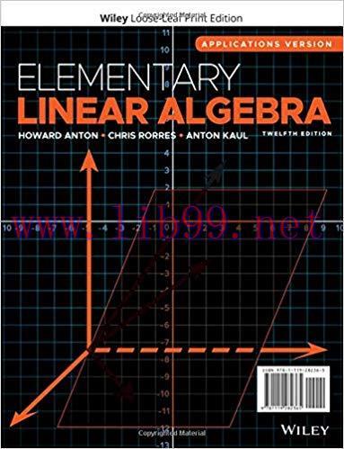 (PDF)Elementary Linear Algebra: Applications Version 12th Edition