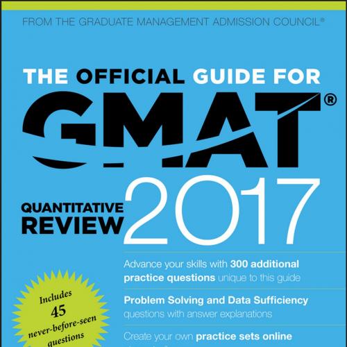 Official Guide for GMAT Quantitative Review 2017, The
