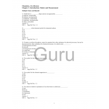 （testbank）Chemistry The Central Science (11th Edition)