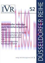 [PDF]D&uuml;sseldorfer Vortr&auml;ge zum Versicherungsrecht 2022: Provisionsrichtwerte der BaFin, Sonderv...