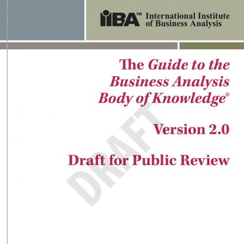 Guide to the Business Analysis Body of Knowledge, 2nd edition, A