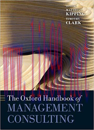 (PDF)The Oxford Handbook of Management Consulting (Oxford Handbooks) 1st Edition