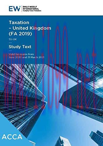 (PDF)ACCA Taxation (TX) FA2019 Study Text &ndash; 2020-21