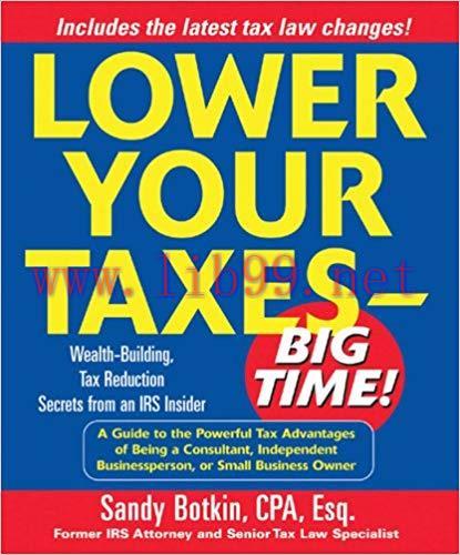 (PDF)Lower Your Taxes &ndash; Big Time! (Lower Your Taxes Big Time) 1st Edition
