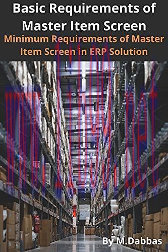 [FOX-Ebook]Basic Requirements of Item Master Screen: Requirements to be Considered of Item Mast...