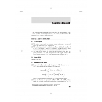 Advanced Equity Derivatives solution manual