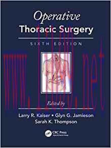[PDF]Operative Thoracic Surgery 6th Edition