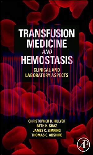(PDF)Transfusion Medicine and Hemostasis: Clinical and Laboratory Aspects 1st Edition