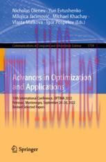 [PDF]Advances in Optimization and Applications: 13th International Conference, OPTIMA 2022, Pet...