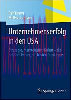 (PDF)Unternehmenserfolg in den USA: Strategie, Markteintritt, Kultur &ndash; die gr&ouml;&szlig;ten Fehler, die ...