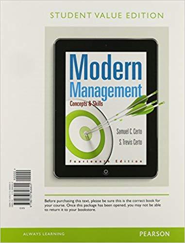 (PDF)MyManagementLab&reg; with Pearson eText &mdash; Instant Access &mdash; for Modern Management 14th Edition
