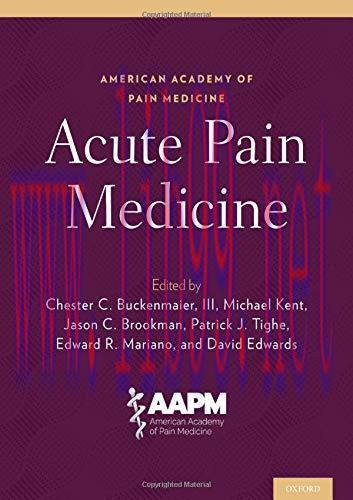 [AME]Acute Pain Medicine (PDF)