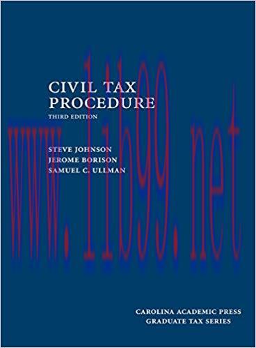 [PDF]Civil Tax Procedure, 3rd Edition [Steve Johnson] PDF+mobi