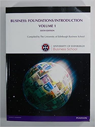 Business Foundations Introductions Volume 1 6th Edition