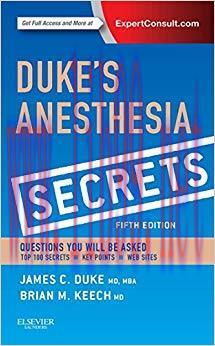 (PDF)Duke&rsquo;s Anesthesia Secrets 5th Edition