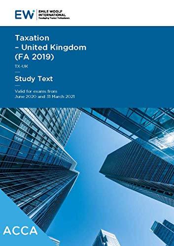 (PDF)ACCA Taxation (TX) FA2019 Study Text &ndash; 2020-21