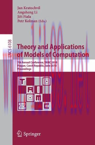 [FOX-Ebook]Theory and Applications of Models of Computation