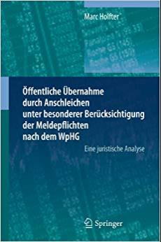 (PDF)&Ouml;ffentliche &Uuml;bernahme durch Anschleichen unter besonderer Ber&uuml;cksichtigung der Meldepflich...