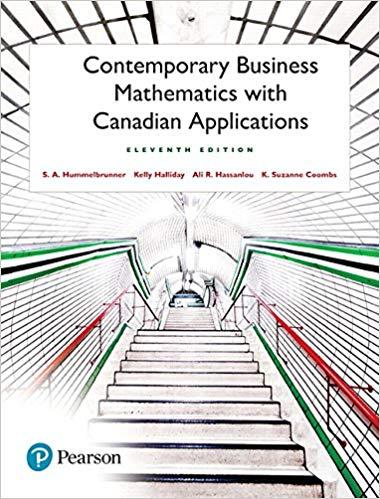 (Solution Manual)Contemporary Business Mathematics with Canadian Applications 11th Edition.zip